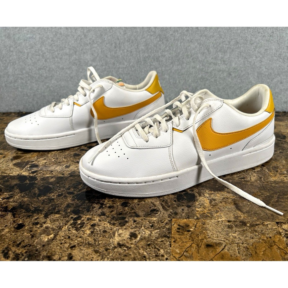 Nike Court Blanc White University Gold CI0808-101 Women's Size 12 Sneakers